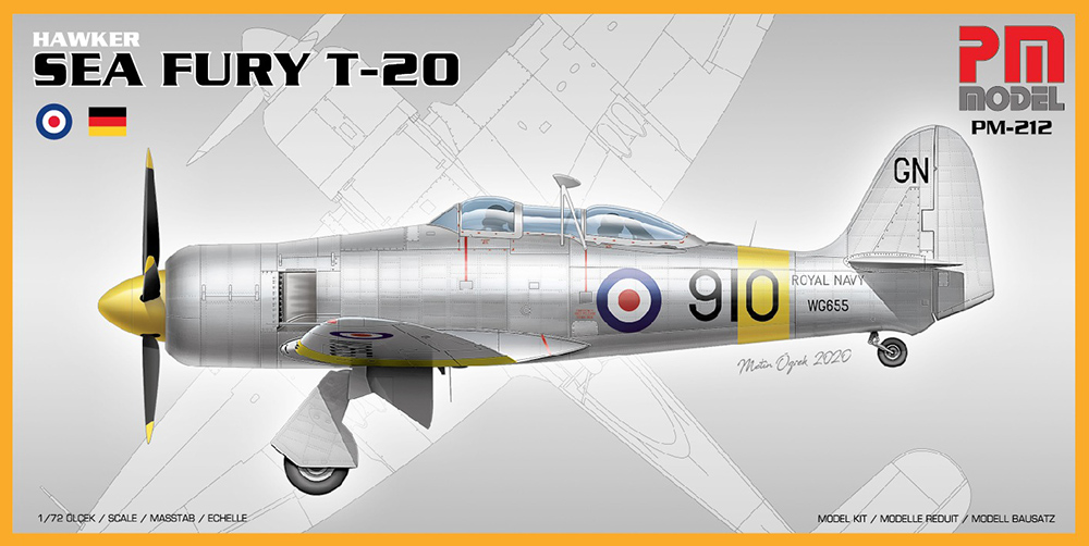 PKPM212 PM Model Hawker Sea Fury T-20.